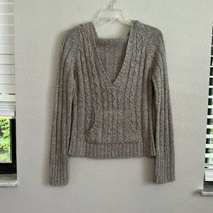 Cable knit hoodie